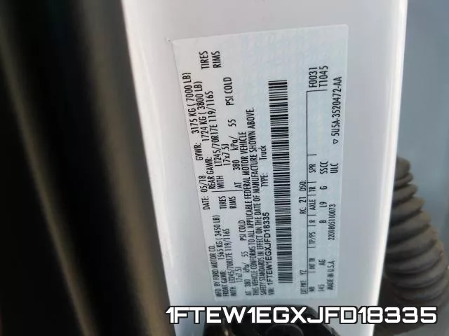 1FTEW1EGXJFD18335 фото 2