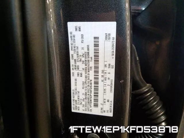 1FTEW1EP1KFD53878 фото 2