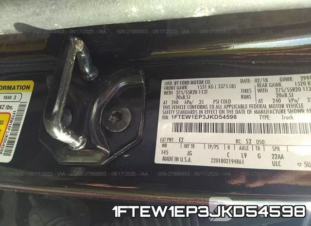 1FTEW1EP3JKD54598 фото 10