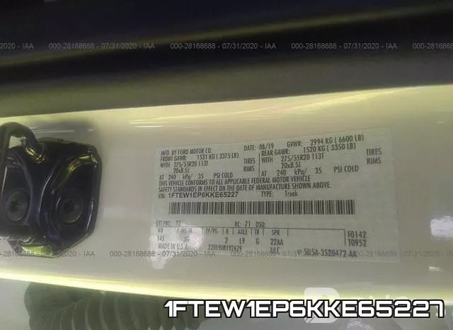 1FTEW1EP6KKE65227 фото 10