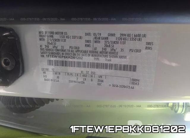 1FTEW1EP8KKD81202 фото 10
