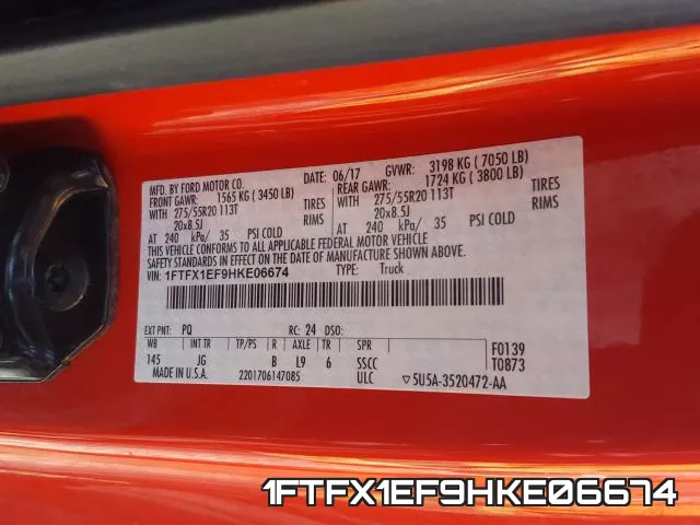 1FTFX1EF9HKE06674 фото 2