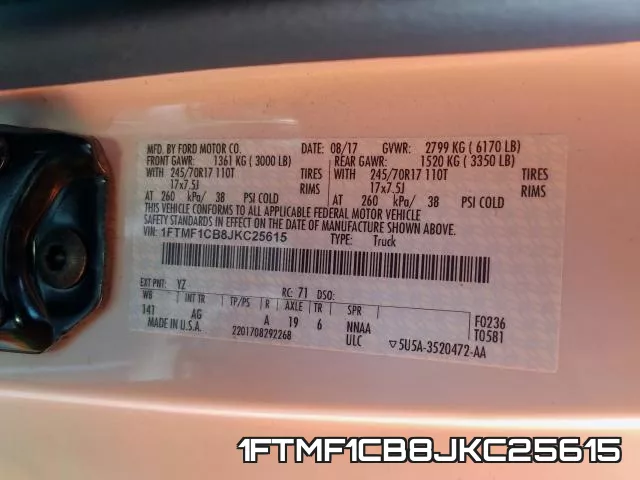 1FTMF1CB8JKC25615 фото 2