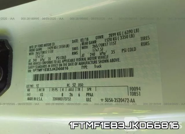 1FTMF1EB3JKD66816 фото 10