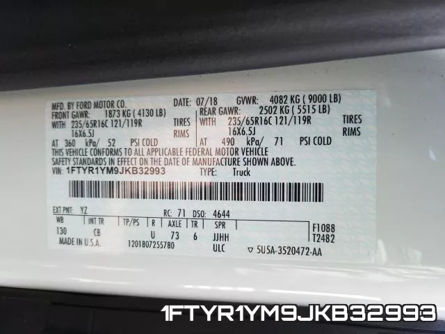 1FTYR1YM9JKB32993 фото 2