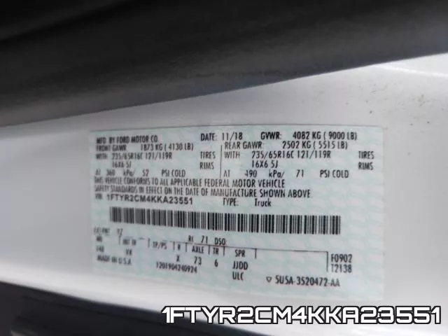 1FTYR2CM4KKA23551 фото 2