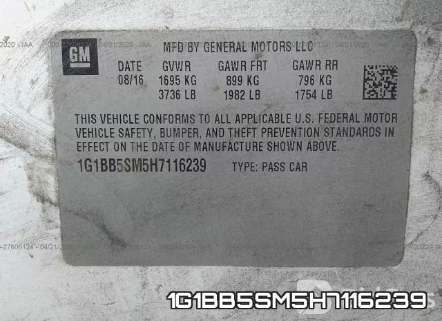 1G1BB5SM5H7116239 фото 10