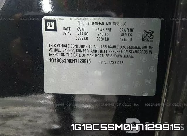 1G1BC5SM0H7129915 фото 10