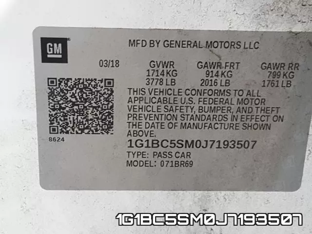 1G1BC5SM0J7193507 фото 2