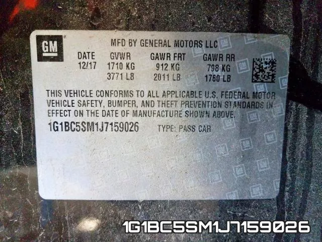1G1BC5SM1J7159026 фото 2