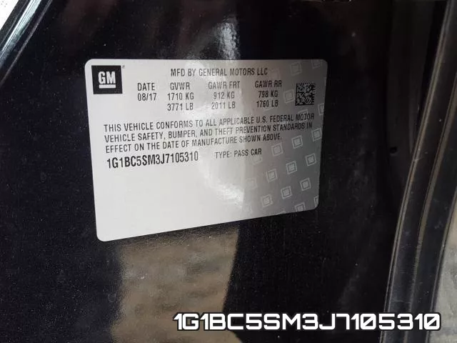 1G1BC5SM3J7105310 фото 2