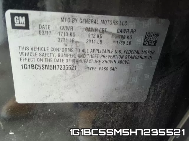 1G1BC5SM5H7235521 фото 2