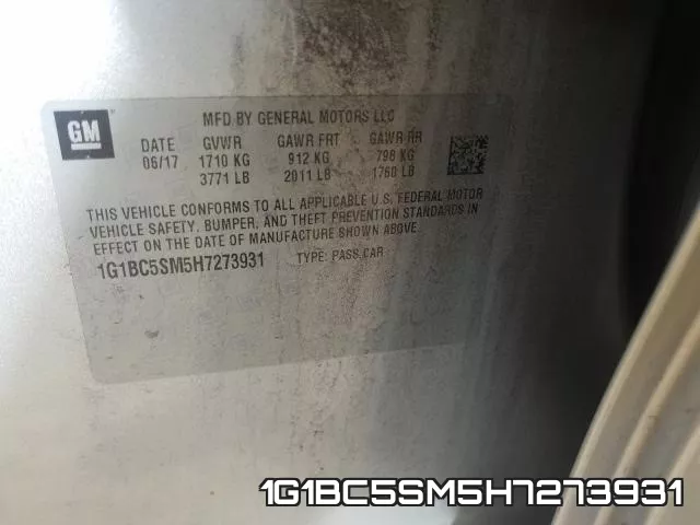 1G1BC5SM5H7273931 фото 2