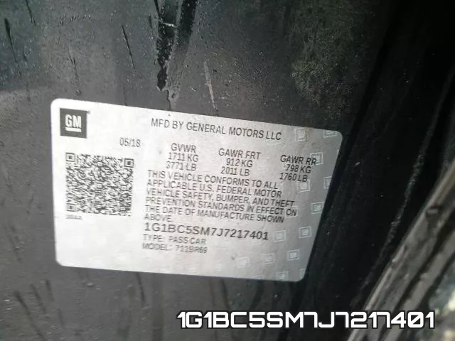 1G1BC5SM7J7217401 фото 2