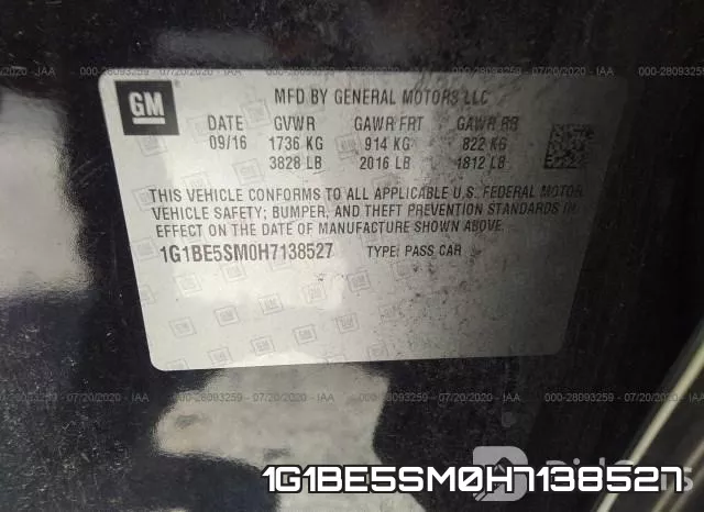 1G1BE5SM0H7138527 фото 10