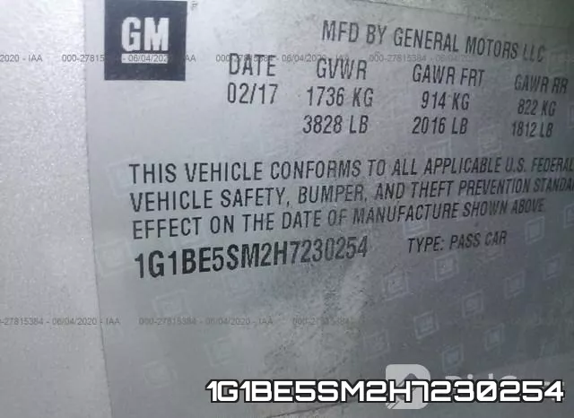 1G1BE5SM2H7230254 фото 10