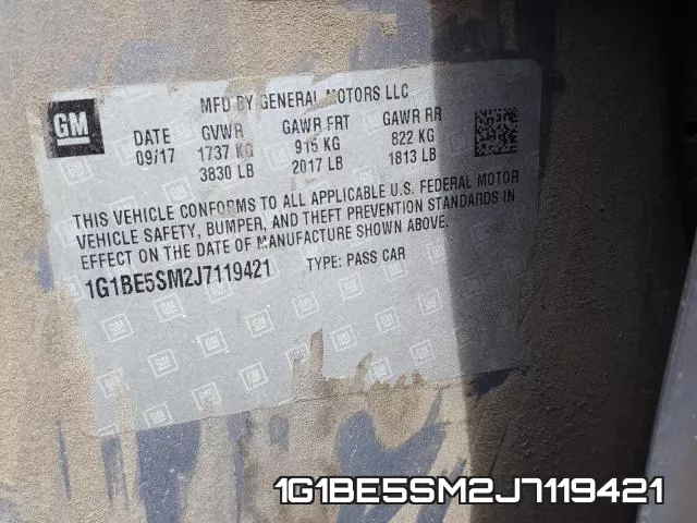 1G1BE5SM2J7119421 фото 2