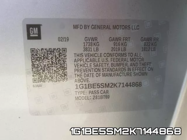 1G1BE5SM2K7144868 фото 2