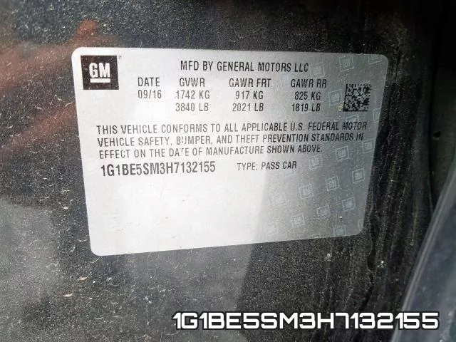 1G1BE5SM3H7132155 фото 2