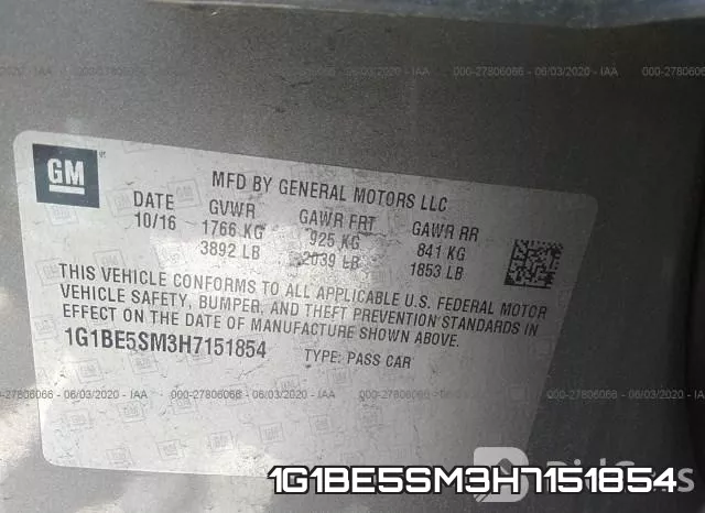 1G1BE5SM3H7151854 фото 10