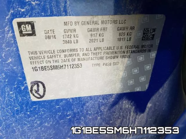 1G1BE5SM6H7112353 фото 2