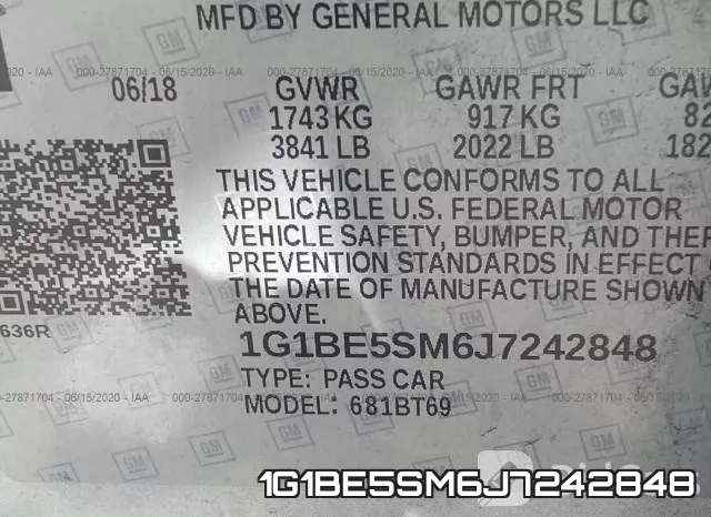 1G1BE5SM6J7242848 фото 10
