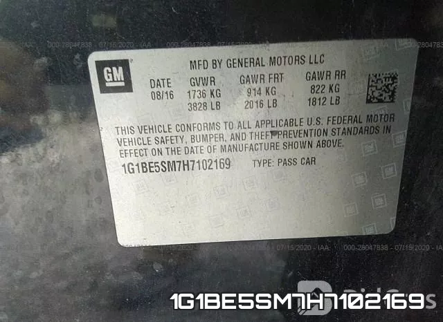 1G1BE5SM7H7102169 фото 10