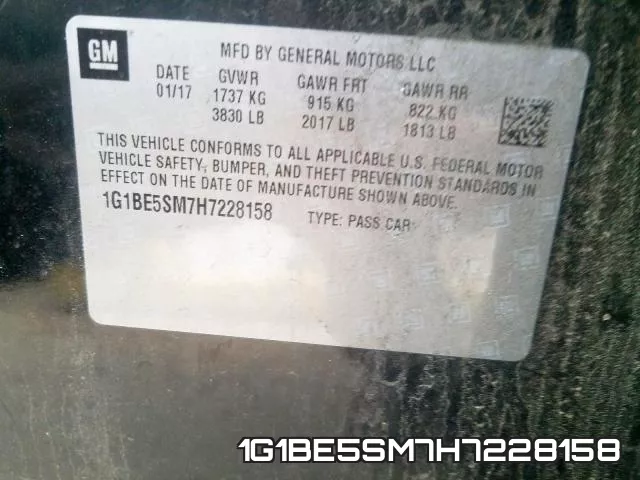 1G1BE5SM7H7228158 фото 2