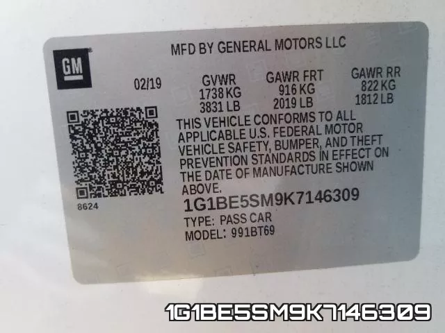 1G1BE5SM9K7146309 фото 2