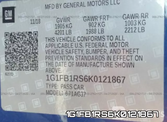 1G1FB1RS6K0121867 фото 10