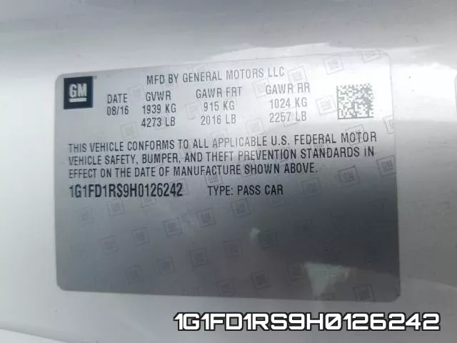 1G1FD1RS9H0126242 фото 2