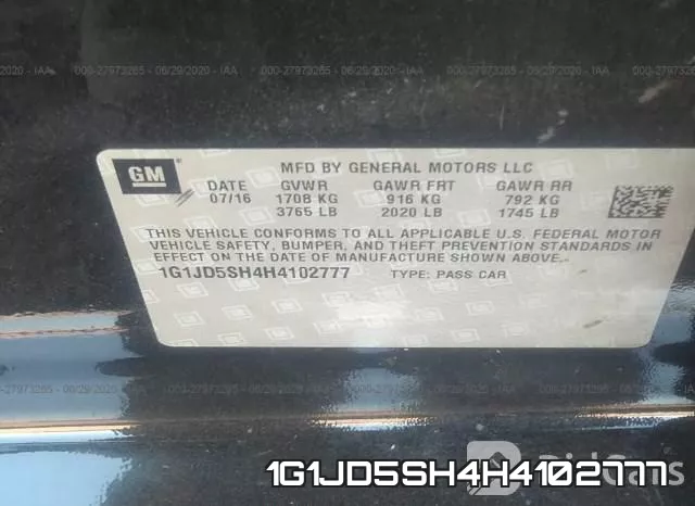 1G1JD5SH4H4102777 фото 10