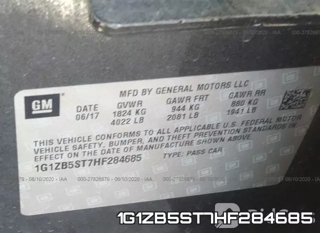 1G1ZB5ST7HF284685 фото 10