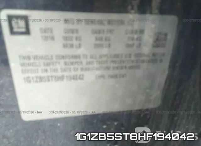 1G1ZB5ST8HF194042 фото 10