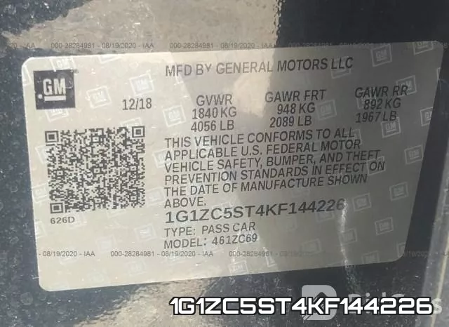 1G1ZC5ST4KF144226 фото 10