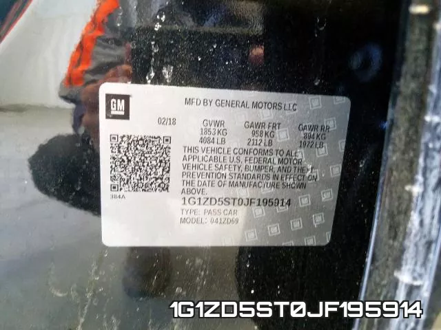 1G1ZD5ST0JF195914 фото 2