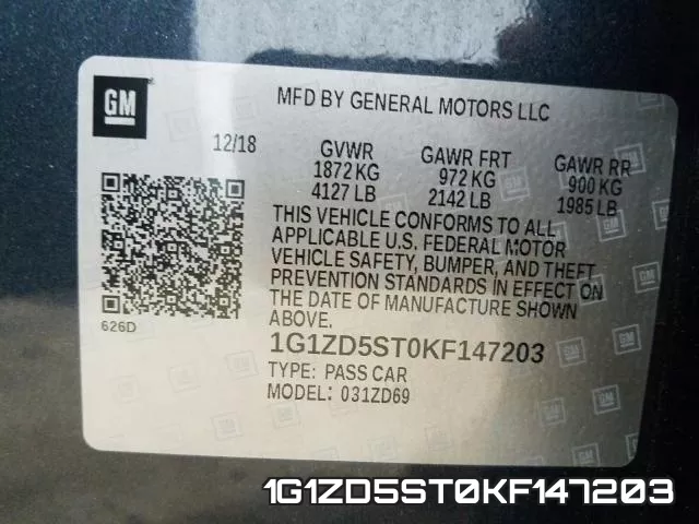1G1ZD5ST0KF147203 фото 2