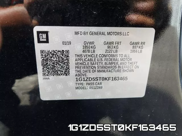 1G1ZD5ST0KF163465 фото 2