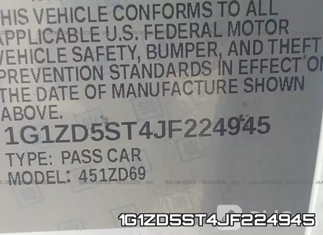 1G1ZD5ST4JF224945 фото 10