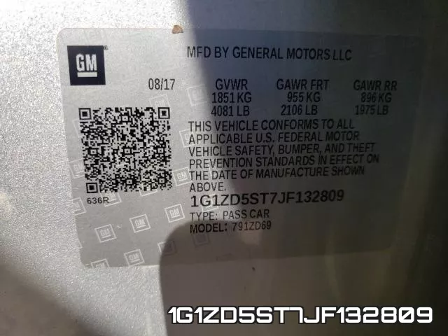 1G1ZD5ST7JF132809 фото 2