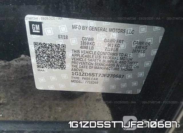 1G1ZD5ST7JF270687 фото 10