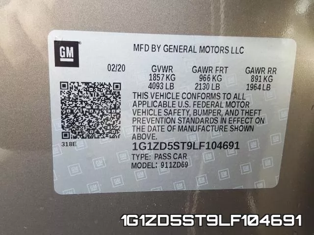 1G1ZD5ST9LF104691 фото 2