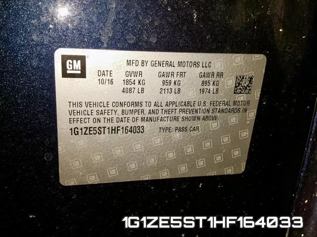 1G1ZE5ST1HF164033 фото 2