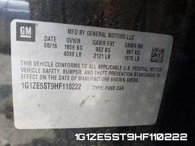 1G1ZE5ST9HF110222 фото 2