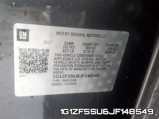 1G1ZF5SU6JF148549 фото 2