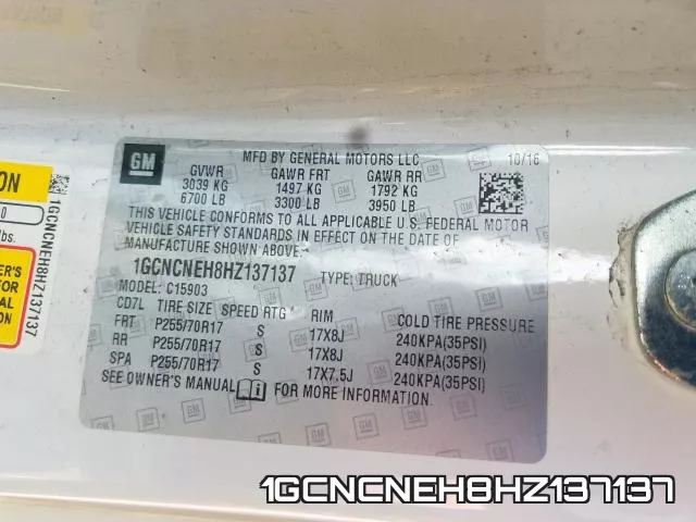 1GCNCNEH8HZ137137 фото 2