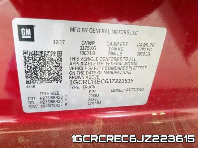 1GCRCREC6JZ223615 фото 2