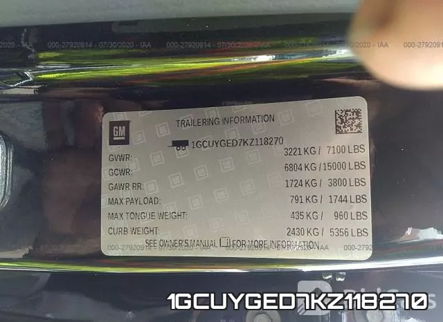 1GCUYGED7KZ118270 фото 10