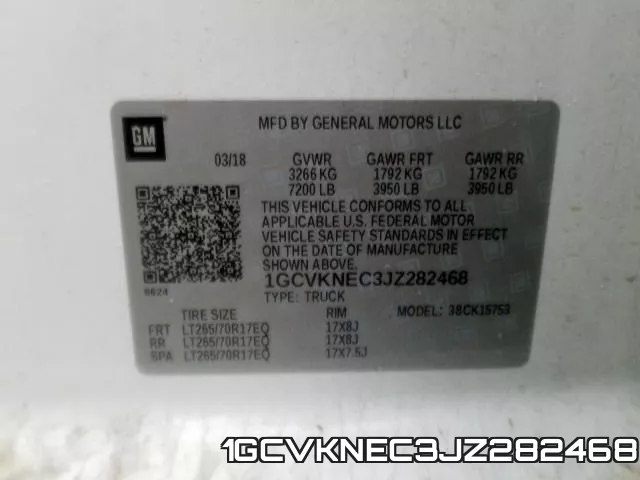 1GCVKNEC3JZ282468 фото 2