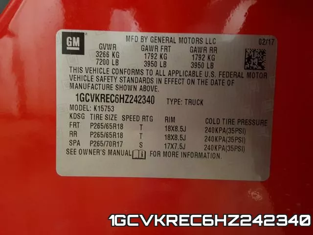 1GCVKREC6HZ242340 фото 2